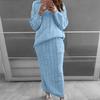 Moda Femenina Otoño/Invierno 2026 Nuevo Suéter de Punto Trenzado Estilo Europeo y Americano Amazon Conjunto de Vestido para Mujer
