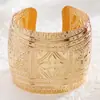 Estilo Retro Transfronterizo, Personalidad Exagerada, Pulsera Dorada de Ala Ancha, Joyería de Pulsera Minimalista Geométrica Irregular
