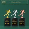 Competencia de Carrera Estatua Pequeña de Oro Juegos de Atletismo Maratón Padre e Hijo Trofeo de Cristal Premio Artesanía Etiqueta Dorada Cristal Blanco