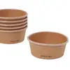 Tazón Desechable de Papel Kraft, Vaso de Papel Biodegradable de PLA, Lonchera para Llevar Empacada, Tazón para Sopa, Caja de Salsa de Papel de Fibra de Bambú