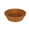 Cesta de Frutas de Mimbre Sintético, Bandeja para Dulces, Cesta para Pan, Cesta para Snacks, Cesta para Frutas y Verduras Secas, Cesta de Almacenamiento de Mimbre Sintético Tejida a Mano de Plástico