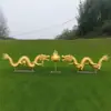 Escultura Grande de Dragão em Fibra de Vidro Estátua de Bronze Fundido Restaurante Hot Pot Torneira de Água Grande Dragão Duplo Brincando com Pérolas Pendente de Parede Dragão em Relevo