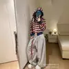 Pantalones de chándal con dobladillo curvo de diseño nicho estilo americano para mujer, Primavera 2025, Pantalones casuales deportivos para danza jazz, Pantalones holgados de pierna ancha de moda