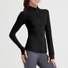 Athena lulu novo terno de ioga jaqueta nude fitness terno gola alta manga comprida nude jaqueta esportiva top