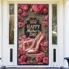 Día de la Madre FelizDíaDeLaMadre Tela Colgante Decoración de Fiesta Pancarta de Atmósfera Bandera Edición Limitada del Día de la Madre Doble Cara