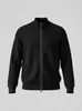 Nuevo suéter de punto para hombre con cuello alto de otoño, chaqueta cárdigan casual con cremallera, suéter acanalado de moda estilo coreano para hombre