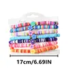 Pulsera de Arcilla Suave Sencilla con Hilo Elástico y Diseño Floral Multicapa, Joyería de Pulsera Unisex Fabricante