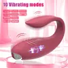 Vibrador Yuna compacto y portátil en forma de U, vibrador de 10 frecuencias, fábrica de productos para adultos, usable para mujeres