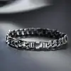 Pulsera de cadena cubana de plata de ley 925 estilo frío ins letras de pareja nicho punk pulsera venta al por mayor