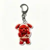 Novo Chaveiro de Cachorro Vermelho Pequeno em Acrílico, Alto Valor Estético, Anti-Perda, Pingente Simples e Engraçado