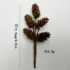 Pinhas artificiais e ramos de bagas, acessórios de decoração para caixa de doces de casamento, cordões de frutas com contas de vidro, DIY para decoração de caixa de presente de Natal