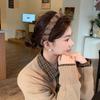 Outono e inverno moda leopardo pelúcia alta craniana topo faixa de cabelo feminino acessórios de cabelo de alta qualidade moda feminina rosto lavagem faixa de cabelo cartão de cabelo chapéus