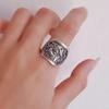 Anillo ajustable de estilo retro chino con diseño de urraca y flor de ciruelo, abierto y ancho, estilo étnico, de moda nacional para mujer, anillo artesanal de epoxi