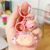 Mini Cabeza de Perro de Acrílico Lilith Llavero de Arena Líquida Muñeca Linda Colgante Destellante Llavero de Regalo
