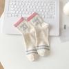 Calcetines Zhuji para mujer, otoño e invierno, nuevos calcetines deportivos de punto personalizados para mujer, venta al por mayor, calcetines de algodón de tubo medio frescos de marea americana para mujer