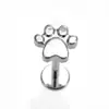 Argola Labial F136 de Titânio Multiformato Coroa Crescente Coração Aranha Brincos de Moda Versáteis para Mulheres