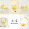 Xinjiang Bañado en Oro Estilo Étnico Juego de Joyería Anillo Máscara de Zorro Collar Pulsera Nueva Joyería Estilo Chino
