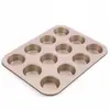 Fábrica Fonte Forma de Aço Carbono Espessada Antiaderente Forma de Bolo Utensílios de Cozimento Multifuncionais 6 Furos 12 Furos 24 Furos Assadeira