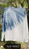 Conjunto Informal de Sudadera Gruesa y Pantalón de Chándal Azul Tie-Dye Hecho a Mano, Original, 100% Vegetal, Isatis Indigofolia, Moderno y Casual