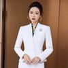 Moda Otoño e Invierno Falda Slim Ol Cuello Blanco Salón de Belleza Joyería Ropa de Trabajo Traje Profesional Traje para Mujer