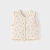 Colete Quente para Bebê Outono e Inverno Colete de Algodão para Bebê Colete Infantil Top Acolchoado para Recém-Nascido
