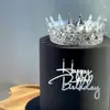 Nueva decoración de pastel de feliz cumpleaños de acrílico estilo ins transfronterizo, decoración de mesa de postres, adorno para pastel