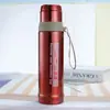 Termo de Acero Inoxidable Grande de Forma de Bala, Vaso de Agua Portátil para Hombres y Mujeres, Botella de Agua para Deportes al Aire Libre con Logo Impreso