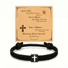 Ornamentos Transfronteiriços Europeus e Americanos Quadrado Cruz Simples Ajustável Pulseira de Milão Fashionável Simples Ornamentos de Mão Masculinos e Femininos