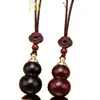 Collar de Calabaza Hueca de Palo de Rosa para Hombres y Mujeres Versátil Colgante de Sándalo Negro Cadena de Suéter Colgante Largo
