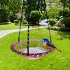 Bebedero de pájaros colgante para exteriores jardín patio exterior cadena colgante comedero para pájaros colibrí loro paloma comedero