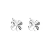 Pendientes de botón de trébol de cuatro hojas de plata de ley S925 Yinjia Nuevo estilo popular Cuidado del agujero de la oreja Exquisito temperamento Joyería de pendientes pequeños