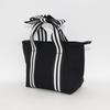 Yiwu Moda Coreana Simple Lazo Bolsa de Lona Bolso de Mano para Mujer Estilo Oscuro Pequeño Fresco