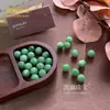 Talla de Jade Hetian Natural con Patrón de Loto Perforado, Joyería de Jade Verde, Cuentas Espaciadoras de Calabaza, Venta al por Mayor de Cuentas Sueltas