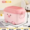 Caja de Almacenamiento de Juguetes para Niños Caja para Bloques de Construcción Caja para Azulejos de Ropa de Bebé para el Hogar con Polea Caja de Almacenamiento para Snacks y Libros