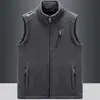 Outono e inverno Novo colete grosso forrado com lã polar colete de lã masculino moderno casaco quente para uso externo moderno 2166