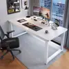Escritorio de computadora moderno, escritorio de escritura simple para uso doméstico, escritorio de oficina, banco de trabajo minimalista, adecuado para apartamentos de alquiler y dormitorios, para estudiar y escribir
