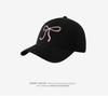 Boné de Baseball com Laço Estilo Ins Coreano para Meninas, Chapéu Rosa Romântico Doce e Fofo, Boné de Aba Versátil com Topo Macio