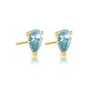 Pendientes Andywen de Plata de Ley S925 3*5mm Forma de Pera 20 Colores Pendientes Zirconia Arcoíris Champaña Morado Ins
