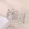 Pulsera Minimalista de Lujo Abierta con Versátil Diseño de Moño Floral, Sensación de Alta Gama, Joyería Abierta, Estilo Ins para Mujeres