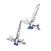 Pendientes de Gancho de Plata Antigua Multicolor Retro de Libélula Transfronterizos Accesorios de Deseos Transfronterizos Pendientes de Insectos Personalizados Europeos y Americanos para Mujer Venta Directa