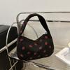 Bolso de Fresa de Gran Capacidad Estilo Coreano 2024 Verano Nuevo Estilo Fresco Bolso de Hombro Sobaco Pana Bolso de Chica Suave