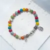 Pulsera de Cerámica Jingdezhen Nueva Pulsera de Cerámica Estilo Chino Joyería Hecha a Mano Cuerda Estilo Tíbet Puesto de Pulseras Jingdezhen