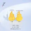 Puzuo Color Fuerte que Conserva 24K Oro Brillante Accesorios para Joyería DIY Colgante en Forma de Corazón Hielo Triturado Bolsa de Dinero Pulsera Collar para Mujeres