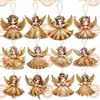 Decoraciones de Verano Transfronterizas para Nuevos Productos, 24 Piezas de Decoraciones de Verano, Ángeles Lindos Creativos, Decoraciones de Madera Cálidas para el Hogar, Decoraciones de Navidad