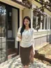 Camiseta casual, simple, a la moda, versátil, de color liso para mujer, Guangzhou Shisanhang, nueva colección principios de otoño 2026, #30678