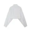 2026 Verano Nuevo Moda Callejera Casual Holgada con Cuello Alto Chaqueta Corta para Mujer w06 61734