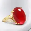 Anel feminino de calcedônia de segunda geração anel de ágata de calcedônia cravejado em prata esterlina anel feminino aberto dedo indicador anel feminino elegante cera de abelha
