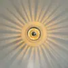 Lámpara de pared minimalista, lámpara de mesita de noche para dormitorio, sala de estudio, pasillo, balcón, diseño vintage de girasol, lámpara de pared LED de vidrio, estilo chino