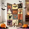 Manta de Franela Decoración de Halloween Multifuncional para el Hogar Suave Manta para Sofá Todas las Estaciones Manta para Siesta en la Oficina