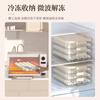 Caixa para Dumplings Doméstica de Grande Capacidade Caixa para Conservar Frescos Congelados Armazenamento na Geladeira Caixa Congelada Multicamadas com Temporizador Caixa de Armazenamento para Dumplings